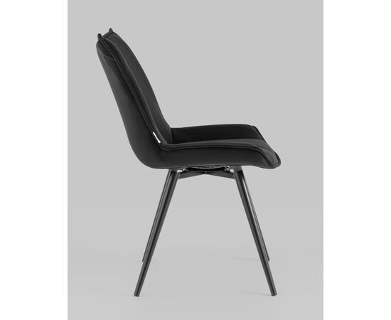 Стул вращающийся Робб велюр черный, изображение 4 | Интернет магазин мебели и декора LifeDekor