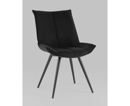 Стул вращающийся Робб велюр черный, изображение 2 | Интернет магазин мебели и декора LifeDekor