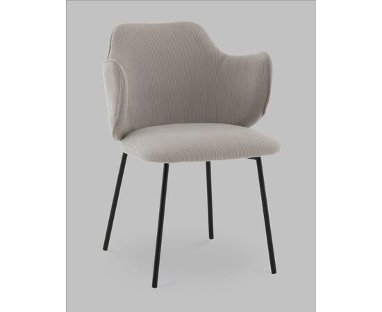 Стул Джиннет велюр светло-серый, изображение 2 | Интернет магазин мебели и декора LifeDekor