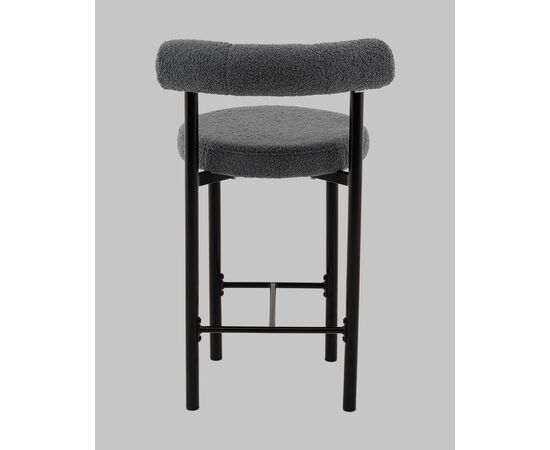 Стул полубарный Флорео букле темно-серый, изображение 5 | Интернет магазин мебели и декора LifeDekor
