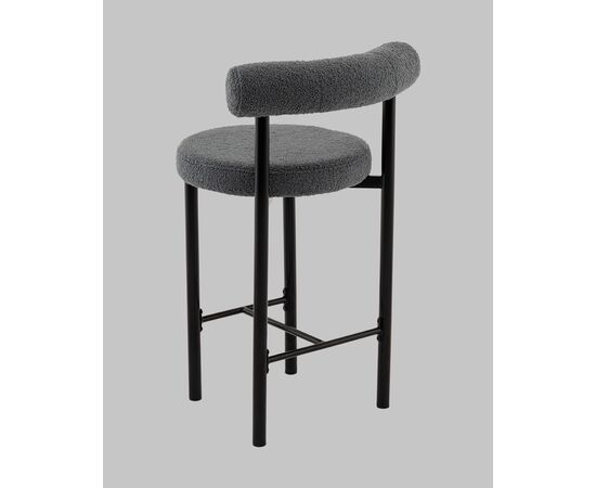 Стул полубарный Флорео букле темно-серый, изображение 6 | Интернет магазин мебели и декора LifeDekor
