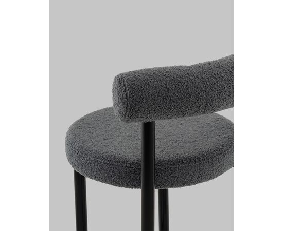 Стул полубарный Флорео букле темно-серый, изображение 7 | Интернет магазин мебели и декора LifeDekor