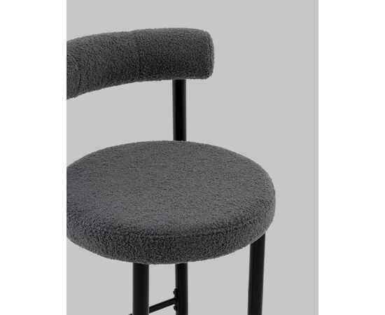 Стул полубарный Флорео букле темно-серый, изображение 8 | Интернет магазин мебели и декора LifeDekor