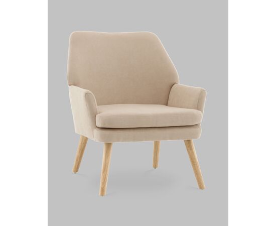 Кресло Харви бежевый деревянные ножки, изображение 2 | Интернет магазин мебели и декора LifeDekor