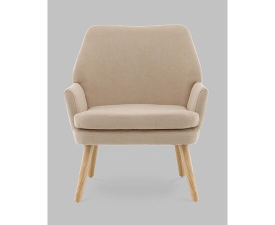 Кресло Харви бежевый деревянные ножки, изображение 3 | Интернет магазин мебели и декора LifeDekor