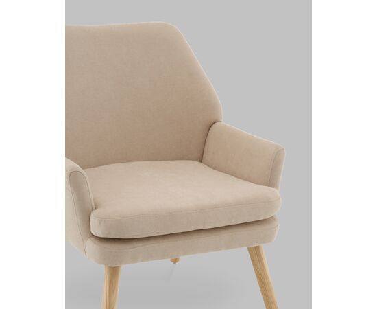 Кресло Харви бежевый деревянные ножки, изображение 7 | Интернет магазин мебели и декора LifeDekor