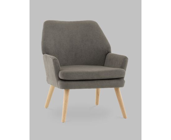 Кресло Харви серый деревянные ножки, изображение 2 | Интернет магазин мебели и декора LifeDekor