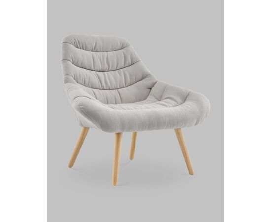 Кресло Олби Страйпс светло-серый, изображение 2 | Интернет магазин мебели и декора LifeDekor