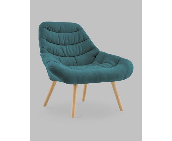 Кресло Олби Страйпс тёмно-бирюзовый, изображение 2 | Интернет магазин мебели и декора LifeDekor