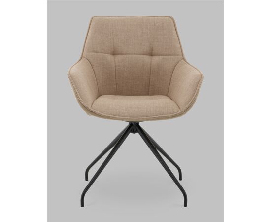 Кресло вращающееся Кимберли рогожка/замша бежевый, изображение 3 | Интернет магазин мебели и декора LifeDekor