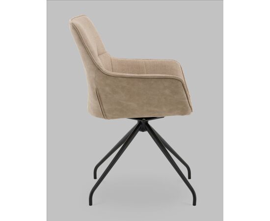 Кресло вращающееся Кимберли рогожка/замша бежевый, изображение 4 | Интернет магазин мебели и декора LifeDekor