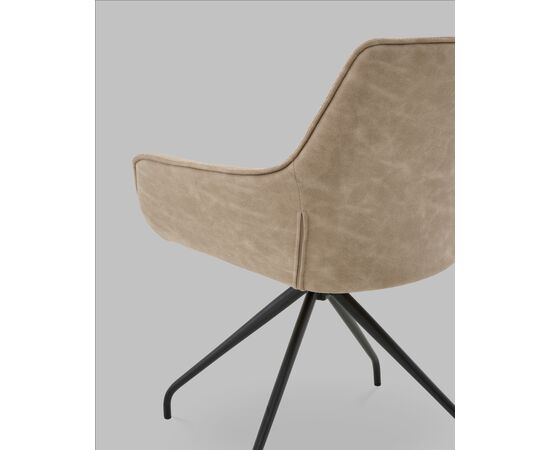 Кресло вращающееся Кимберли рогожка/замша бежевый, изображение 7 | Интернет магазин мебели и декора LifeDekor