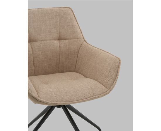 Кресло вращающееся Кимберли рогожка/замша бежевый, изображение 8 | Интернет магазин мебели и декора LifeDekor