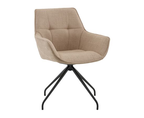 Кресло вращающееся Кимберли рогожка/замша бежевый | Интернет магазин мебели и декора LifeDekor