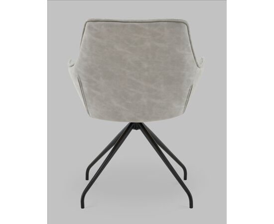 Кресло вращающееся Кимберли рогожка/замша серый, изображение 5 | Интернет магазин мебели и декора LifeDekor