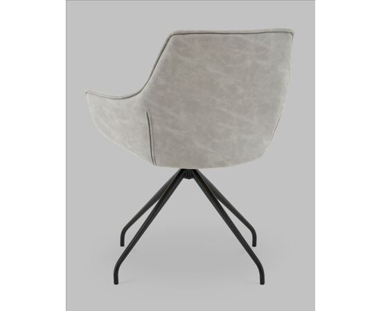 Кресло вращающееся Кимберли рогожка/замша серый, изображение 6 | Интернет магазин мебели и декора LifeDekor