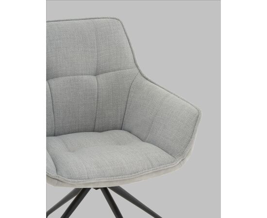 Кресло вращающееся Кимберли рогожка/замша серый, изображение 8 | Интернет магазин мебели и декора LifeDekor