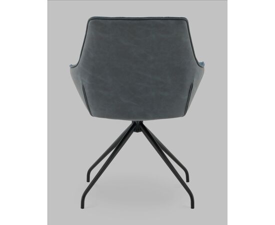 Кресло вращающееся Кимберли рогожка/замша синий, изображение 5 | Интернет магазин мебели и декора LifeDekor