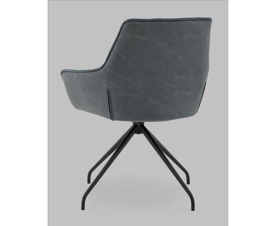 Кресло вращающееся Кимберли рогожка/замша синий, изображение 6 | Интернет магазин мебели и декора LifeDekor