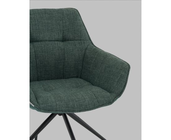 Кресло вращающееся Кимберли рогожка/замша зеленый, изображение 7 | Интернет магазин мебели и декора LifeDekor