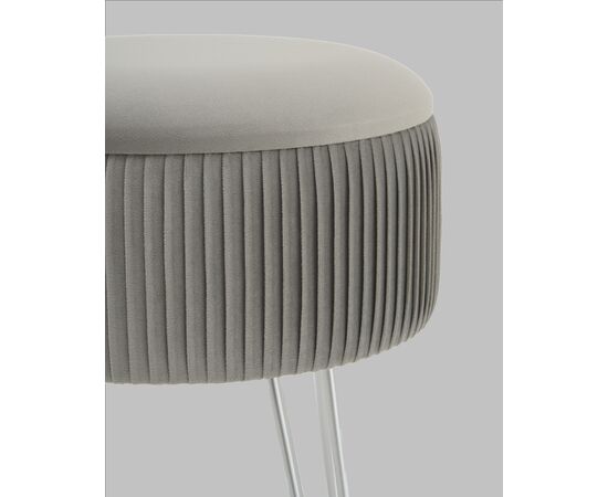 Пуф Астор серебристый серебряные ножки, изображение 6 | Интернет магазин мебели и декора LifeDekor