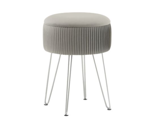 Пуф Астор серебристый серебряные ножки | Интернет магазин мебели и декора LifeDekor