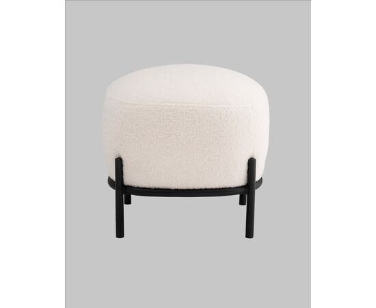 Пуф Стоун букле Fluffy молочный, изображение 3 | Интернет магазин мебели и декора LifeDekor