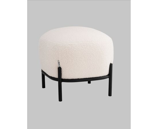 Пуф Стоун букле Fluffy молочный, изображение 4 | Интернет магазин мебели и декора LifeDekor