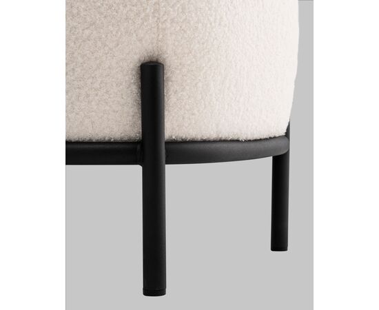 Пуф Стоун букле Fluffy молочный, изображение 7 | Интернет магазин мебели и декора LifeDekor