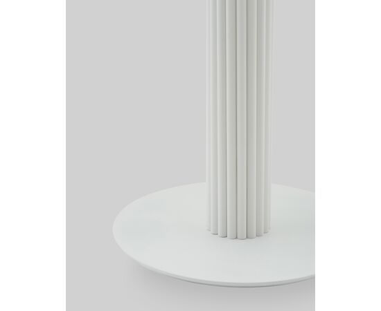 Стол круглый Терралино D90 верх керамика белый матовый, основание металл белый, изображение 9 | Интернет магазин мебели и декора LifeDekor