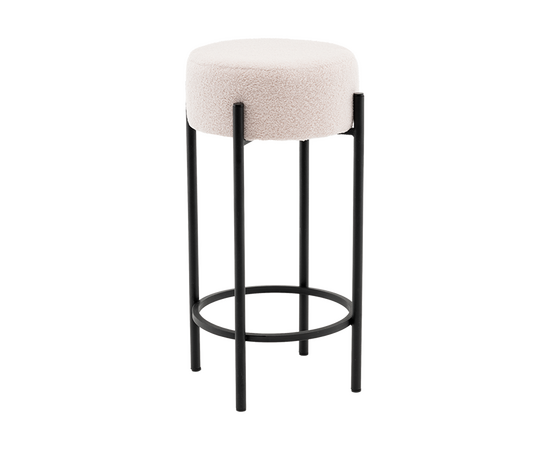 Стул барный Беккет букле бежевый | Интернет магазин мебели и декора LifeDekor