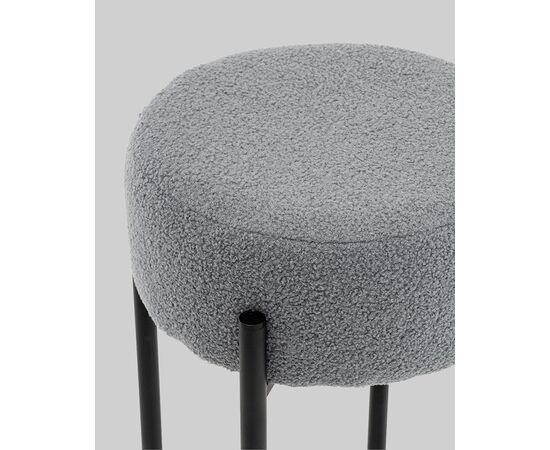 Стул барный Беккет букле светло-серый, изображение 5 | Интернет магазин мебели и декора LifeDekor