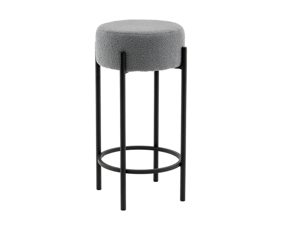 Стул барный Беккет букле светло-серый | Интернет магазин мебели и декора LifeDekor