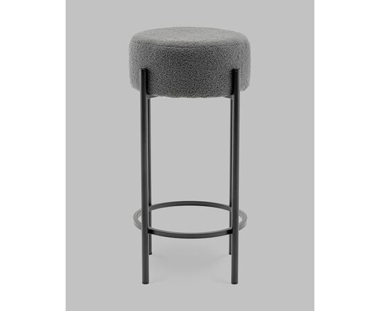 Стул барный Беккет букле темно-серый, изображение 4 | Интернет магазин мебели и декора LifeDekor