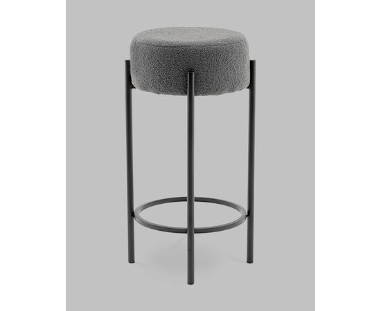 Стул барный Беккет букле темно-серый, изображение 3 | Интернет магазин мебели и декора LifeDekor