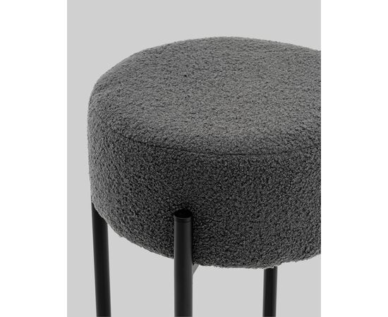 Стул барный Беккет букле темно-серый, изображение 5 | Интернет магазин мебели и декора LifeDekor