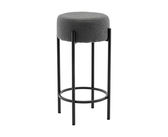 Стул барный Беккет букле темно-серый | Интернет магазин мебели и декора LifeDekor