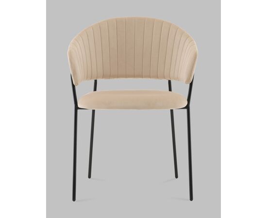 Стул Бруно NEW велюр кремовый, изображение 3 | Интернет магазин мебели и декора LifeDekor