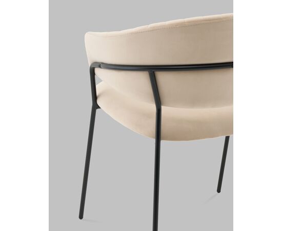 Стул Бруно NEW велюр кремовый, изображение 6 | Интернет магазин мебели и декора LifeDekor