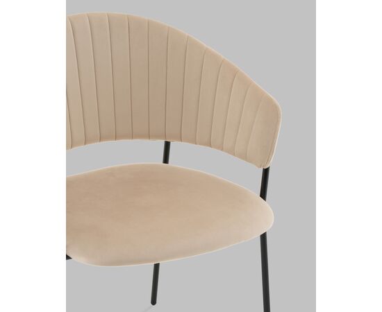 Стул Бруно NEW велюр кремовый, изображение 7 | Интернет магазин мебели и декора LifeDekor