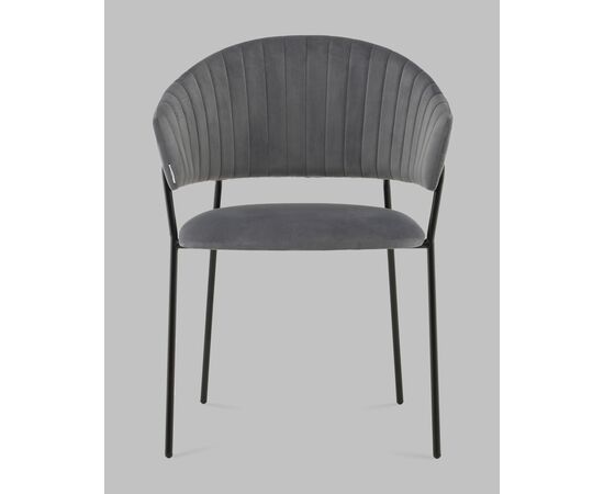 Стул Бруно NEW велюр серый, изображение 3 | Интернет магазин мебели и декора LifeDekor