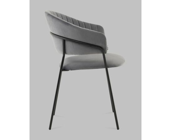 Стул Бруно NEW велюр серый, изображение 4 | Интернет магазин мебели и декора LifeDekor