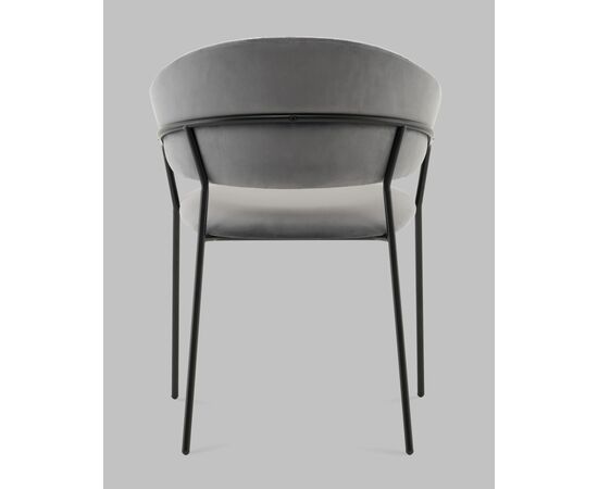 Стул Бруно NEW велюр серый, изображение 5 | Интернет магазин мебели и декора LifeDekor