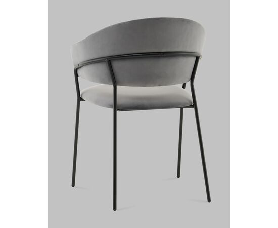 Стул Бруно NEW велюр серый, изображение 6 | Интернет магазин мебели и декора LifeDekor