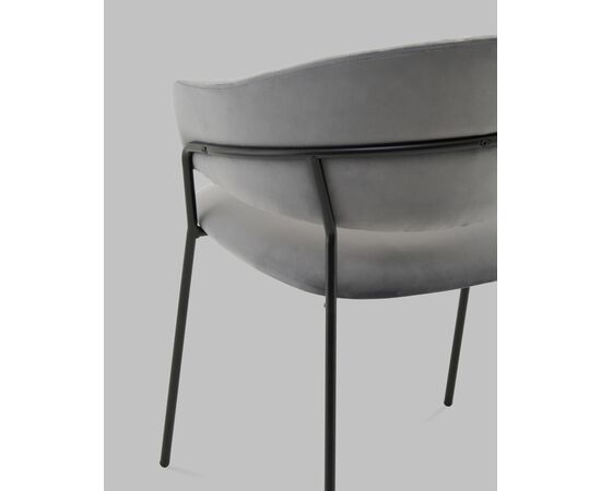 Стул Бруно NEW велюр серый, изображение 7 | Интернет магазин мебели и декора LifeDekor
