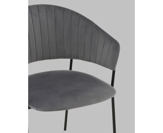 Стул Бруно NEW велюр серый, изображение 8 | Интернет магазин мебели и декора LifeDekor