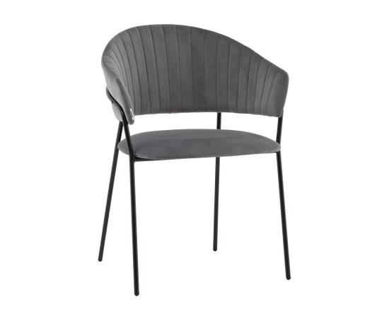 Стул Бруно NEW велюр серый | Интернет магазин мебели и декора LifeDekor