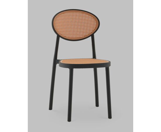 Стул Junie пластиковый чёрный, изображение 2 | Интернет магазин мебели и декора LifeDekor