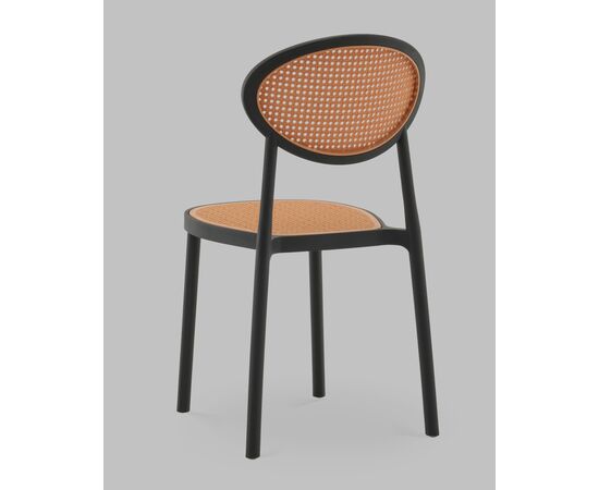 Стул Junie пластиковый чёрный, изображение 6 | Интернет магазин мебели и декора LifeDekor