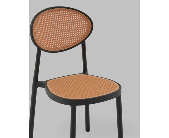 Стул Junie пластиковый чёрный, изображение 8 | Интернет магазин мебели и декора LifeDekor